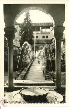 Postales: 7-esp497. Postal Granada. Jardines del Generalife - Foto 1