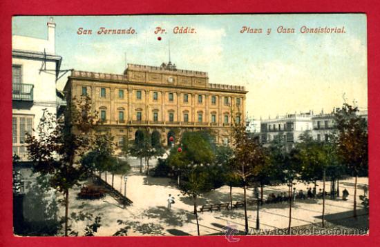Postales: san fernando, cadiz, plaza y casa consistorial,    p61356