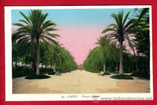 Postales: cadiz, parque genoves,    p61377
