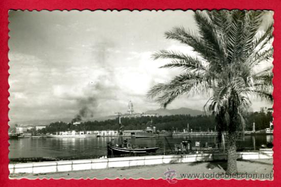 Postales: malaga, vista parcial del puerto,     p61552