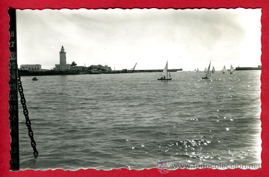 Postales: malaga, muelle y faro,     p61553