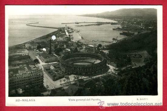 Postales: malaga, vista general del puerto,    p61570