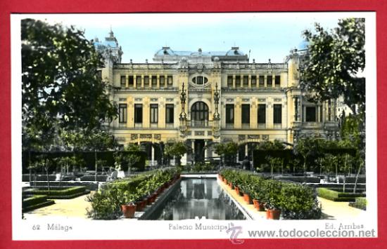 Postales: malaga, palacio municipal, foto, fotografica,    p61579