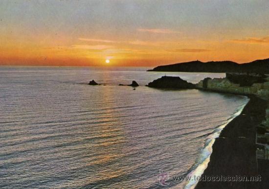 Postales: ALMU&Ntilde;ECAR N&ordm; 6235 PUESTA DE SOL ESCRITA CIRCULADA SELLO ED. BEASCOA