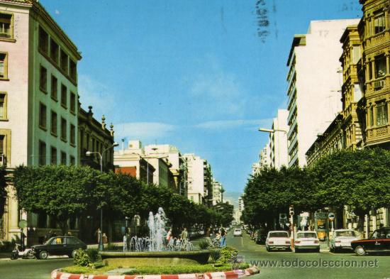 Postales: ALMER&Iacute;A N&ordm; 34 AVDA. DEL GENERAL&Iacute;SIMO ESCRITA CIRCULADA CON SELLO PAPELER&Iacute;A ROMA A&Ntilde;O 1975