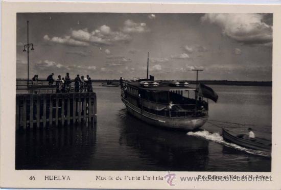 Postales: HUELVA.- MUELLE DE PUNTA UMBR&Iacute;A