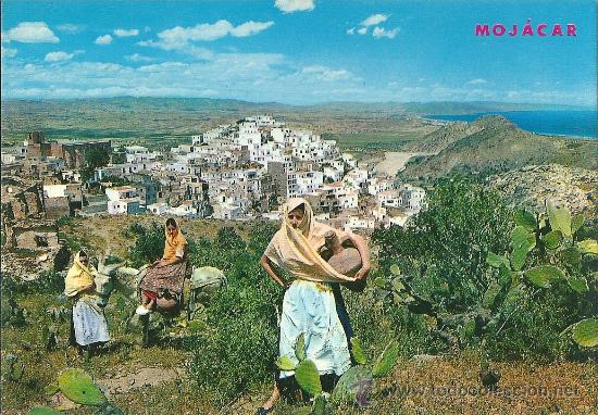 Postales: POME5 04066 Mojacar ALMERIA ( A&Ntilde;O 1970 ) BURRO