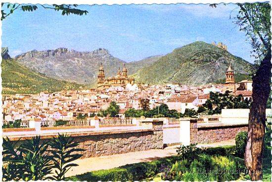 Postales: JAEN.- VISTA PARCIAL DESDE LA ALAMEDA.- A&Ntilde;OS 50.- (17)