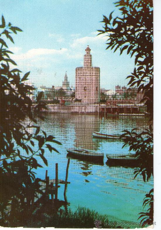 Postais: postal de sevilla  - torre del oro -