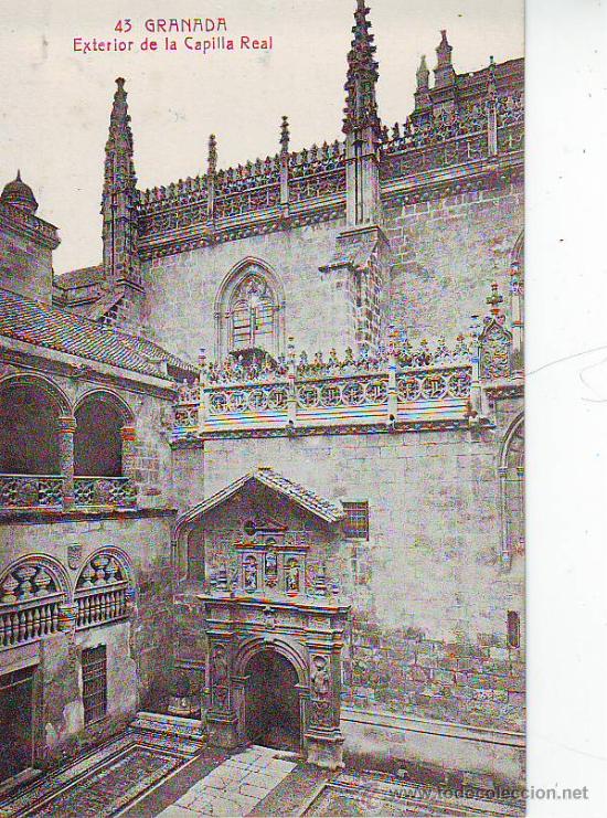 Postales: 43 granada. exterior de la capilla real - Foto 1