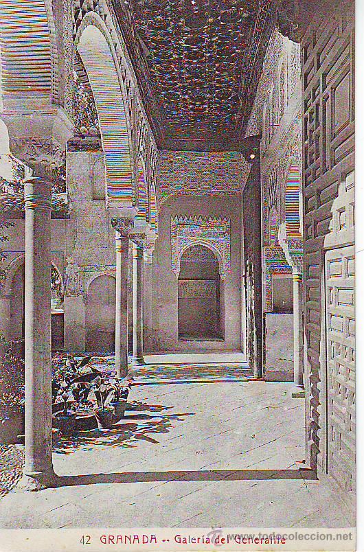 Postales: 42 granada. galeria del generalife - Foto 1