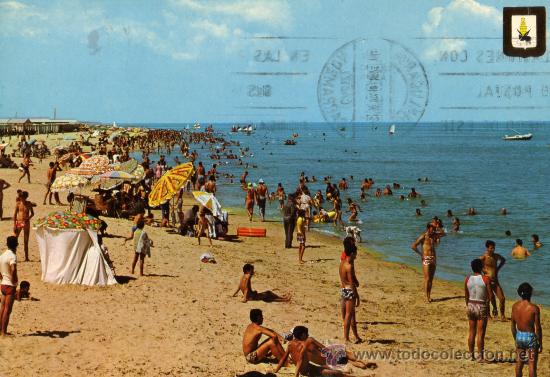 Postales: SANLUCAR DE BARRAMEDA N&ordm; 4 PLYA A. SUBIRATS ESCRITA CIRCULADA SELLO