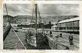 Postales: ALMERIA.- MUELLE.- EDICIONES ARRIBAS N&ordm; 9.- FOTOGR&Aacute;FICA.