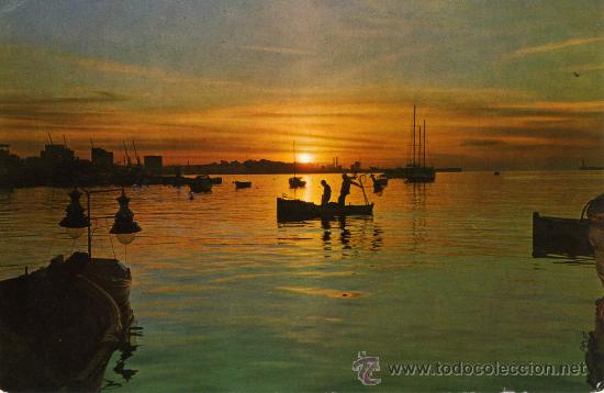 Postales: ALMERIA COSTA DEL SOL SERIE 92 N&ordm; 41 AMANECER ESCRITA CIRCULADA SELLO ORTAMA
