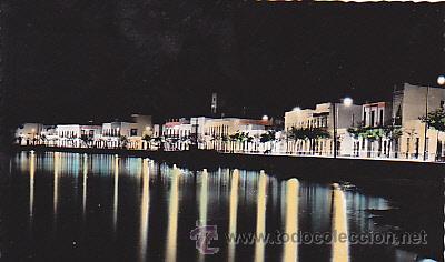Postales: POSTAL AYAMONTE AVENIDA DEL GENERALISIMO ( NOCTURNA ) - Foto 1
