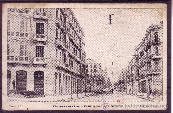 Postales: GRANADA - GRAN VIA - EDICIONES REYES N&ordm; 12 - Foto 1