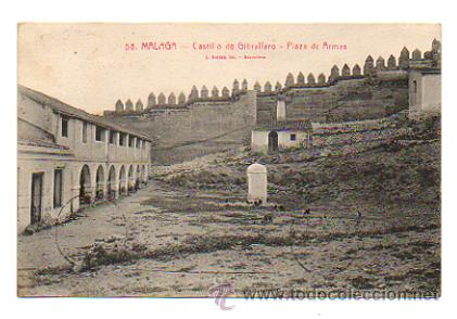 Postales: M&Aacute;LAGA. CASTILLO DE GIBRALFARO. PLAZA DE ARMAS. (L. ROISIN)