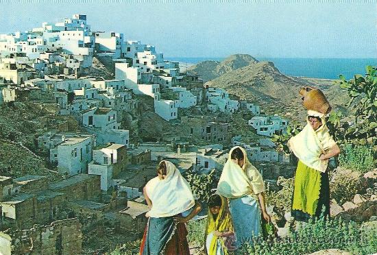 Postales: POME5 04070 Mojacar ALMERIA ( A&Ntilde;O 1970 ) CIRCULADA Y CON SELLO