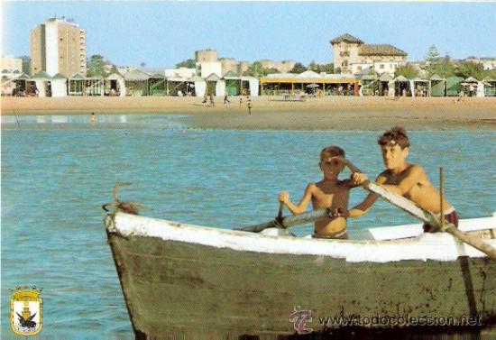 Postales: TARJETA POSTAL. CADIZ. SANLUCAR DE BARRAMEDA. PLAYA. N&ordm; 13. M. DE LOS REYES RAMIREZ
