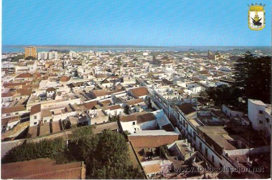 Postales: TARJETA POSTAL. CADIZ. SANLUCAR DE BARRAMEDA. VISTA PANORAMICA. N&ordm; 11. M. DE LOS REYES RAMIREZ.