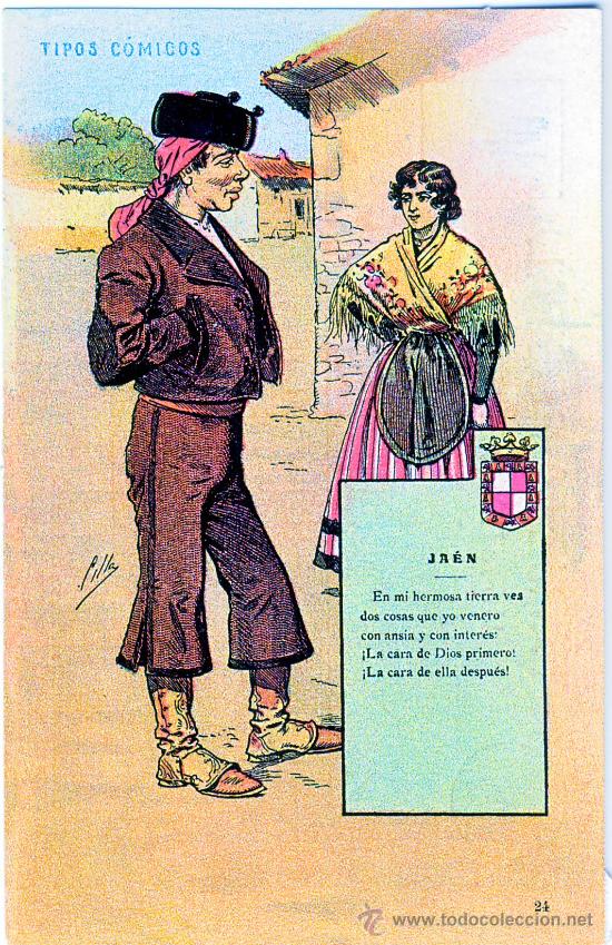 Postales: JAEN: 1902.- JAEN.- TRAJES POPULARES (2).- REPRODUCCION.-