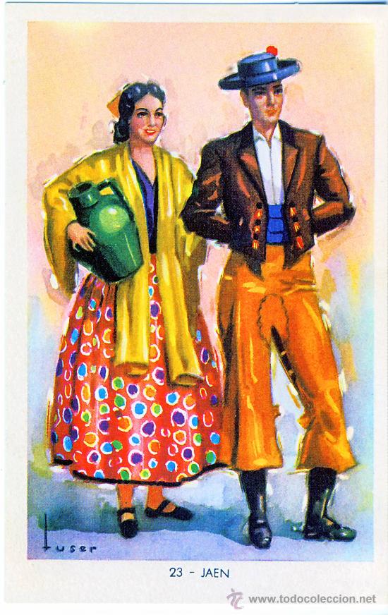 Postales: JAEN.- TRAJES POPULARES (3).- REPRODUCCION.-