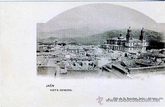 Postales: JAEN: VISTA GENERAL.- A&Ntilde;O 1902. (REPRODUCCION).