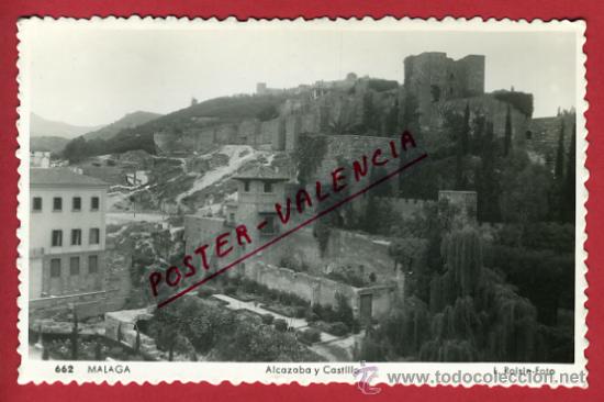 Postales: MALAGA, ALCAZABA Y CASTILLO,     P64347