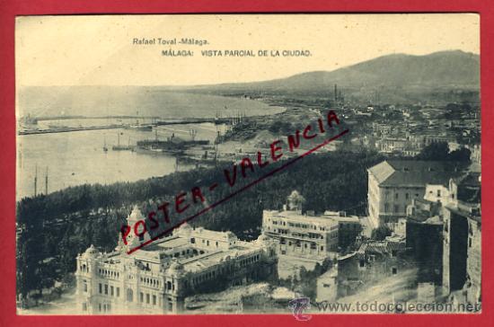Postales: MALAGA, VISTA PARCIAL DE LA CIUDAD,      P64362