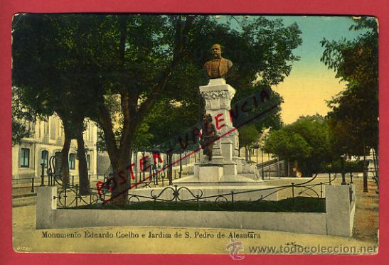 Postales: S. PEDRO DE ALCANTARA, MALAGA, MONUMENTO EDUARDO COELHO E JARDIN, P64378