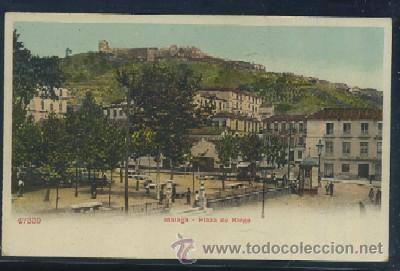 Postales: POSTAL ANTIGUA DE MALAGA - PLAZA DE RIEGO  P-ANMA-341