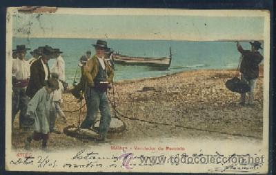 Postales: POSTAL ANTIGUA DE MALAGA - VENDEDOR DE PESCADO   P-ANMA-343