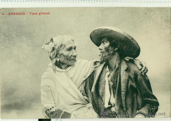 Postales: GRANADA. TIPOS GITANOS. CIRCULADA A EE.UU. EN 1908. - Foto 1