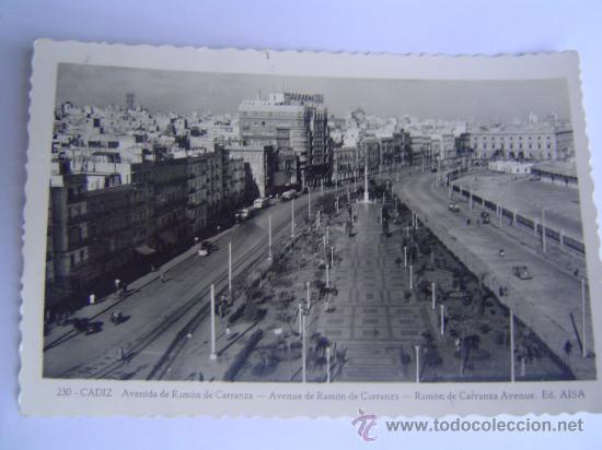Postales: Interesante postal de Cadiz Avenida de Ramon de Carranza