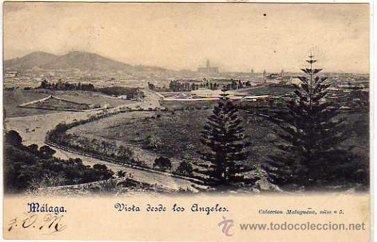 Postales: Malaga. Coleccion malague&ntilde;a. n&ordm; 5. Vista desde los &aacute;ngeles. Sin circular.