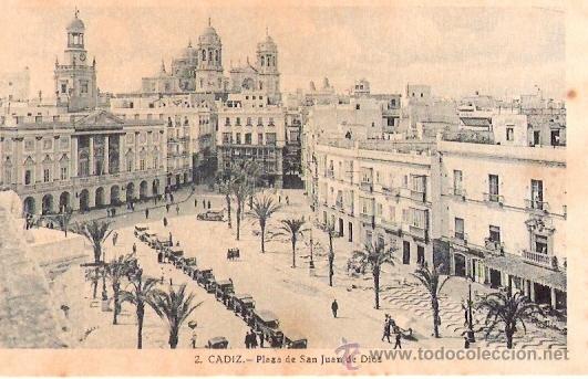 Postkarten: TARJETA POSTAL. CADIZ. N&ordm; 2. PLAZA DE SAN JUAN DE DIOS. FOTO L. ROISIN.