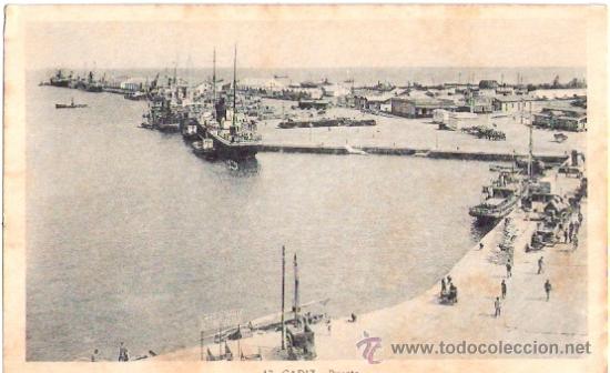 Postkarten: TARJETA POSTAL. CADIZ. N&ordm; 13. PUERTO. FOTO L. ROISIN.