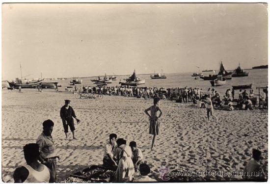 Postales: BONITA POSTAL - SANLUCAR DE BARRAMEDA (CADIZ) - PLAYA - MUY AMBIENTADA