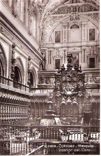 Postkarten: TARJETA POSTAL. CORDOBA. N&ordm; 3209. MEZQUITA, INTERIOR DEL CORO. ED. UNIQUE.
