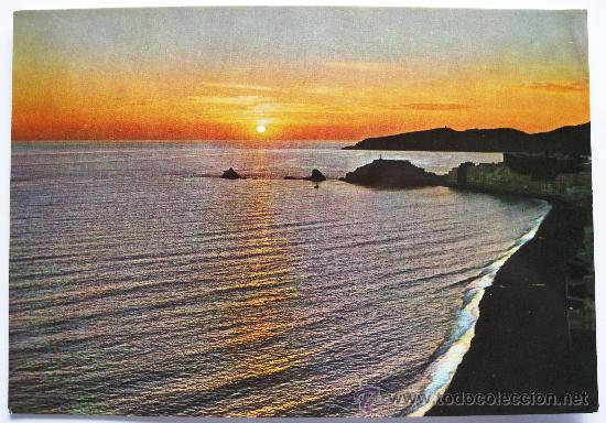 Postales: ANTIGUA POSTAL DE MALAGA - ALMU&Ntilde;ECAR - PUESTA DE SOL - EDICIONES BEASCOA - N&ordm; 6235