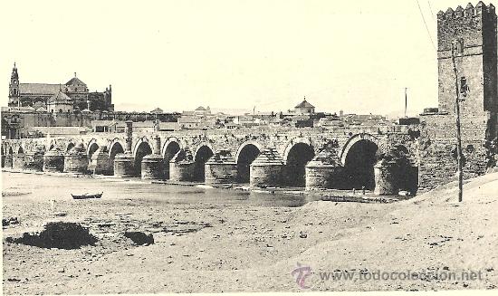 Postcards: CORDOBA EL PUENTE ROMANO Y CATEDRAL, SE&Ntilde;AN FOTOGRAFO, FOTOTIPIA DE HAUSER N&ordm; 71