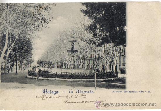 Postales: POSTAL MALAGA &rdquo;LA ALAMEDA&rdquo;, COLECCION MALAGUE&Ntilde;A N&ordm; 26