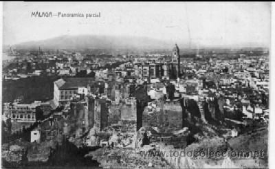 Postales: POSTAL ANTIGUA DE MALAGA - PANORAMICA PARCIAL   P-ANMA-388