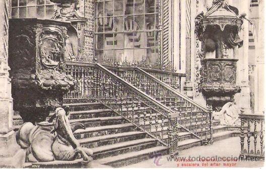 Postkarten: TARJETA POSTAL. CORDOBA. N&ordm; A1907G. CATEDRAL, PULPITOS Y ESCALERA DEL ALTAR MAYOR. ED. R. GARZON.