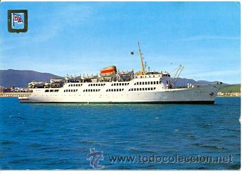 Postales: 7-esp1040. Postal Cadiz. Buque Car-Ferry, Ciudad de Tarifa