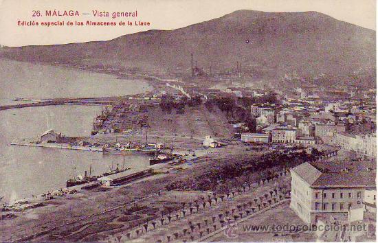 Postales: 26 malaga - vista general - almacenes de la llave
