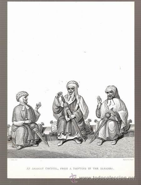 Postales: AN ARABIAN COUNCIL, FROM PAINTING IN THE ALHAMBRA
