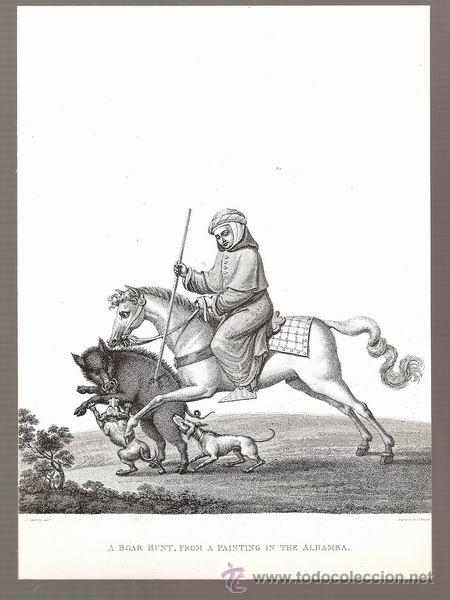 Postales: A BOAR HUNT, FROM PAINTING IN THE ALHAMBRA