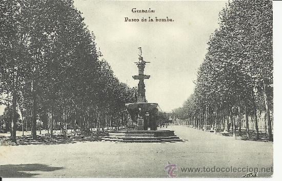 Postales: GRANADA PASEO DE LA BOMBA SIN ESCRIBIR - Foto 1
