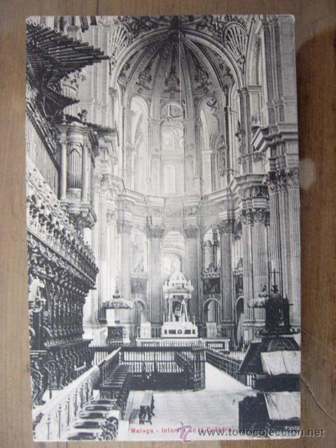 Postales: MALAGA.  INTERIOR DE LA CATEDRAL.  ED. DOMINGO DEL RIO.